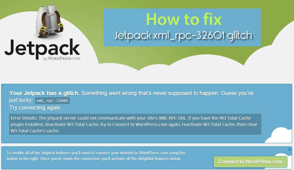 Jetpack has a glitch for xml_rpc-32601